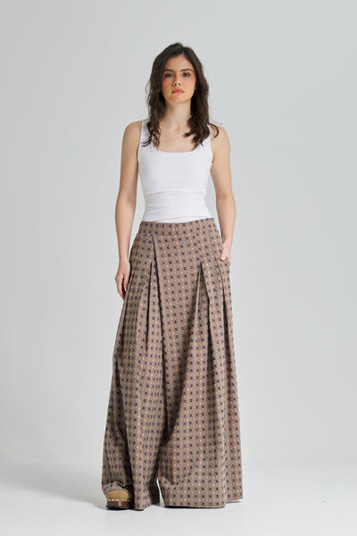 Dotted Extra Wide Leg Cross Over