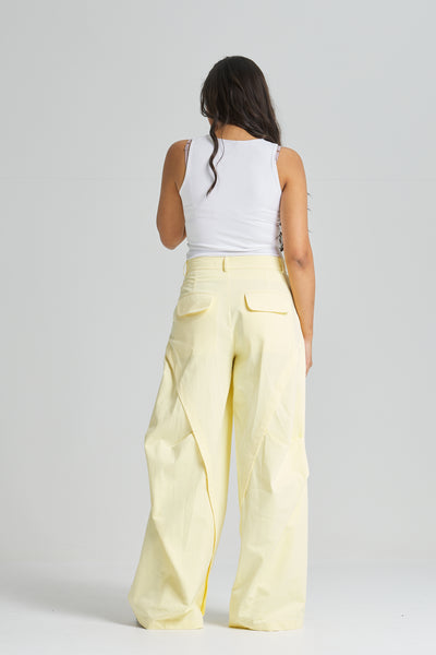 Twisted Back Yellow Pants