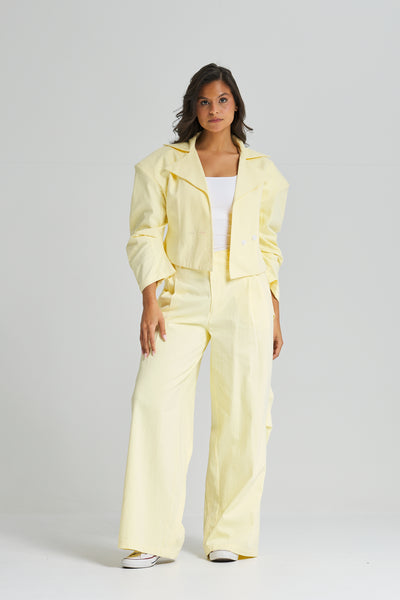 Half Circle Sleeves Yellow Jacket