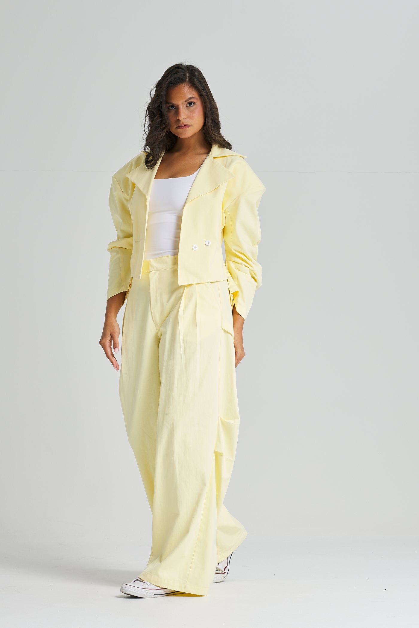 Half Circle Sleeves Yellow Jacket