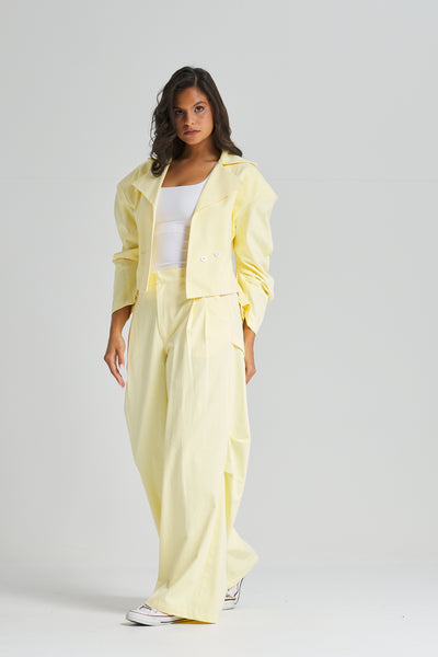 Half Circle Sleeves Yellow Jacket