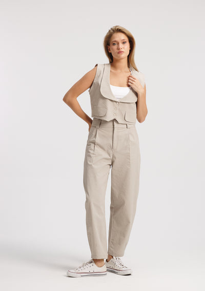 Crushed Beige Vest