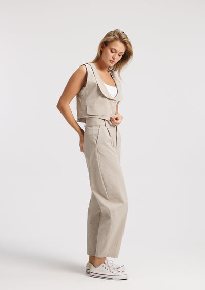 Crushed Beige Vest