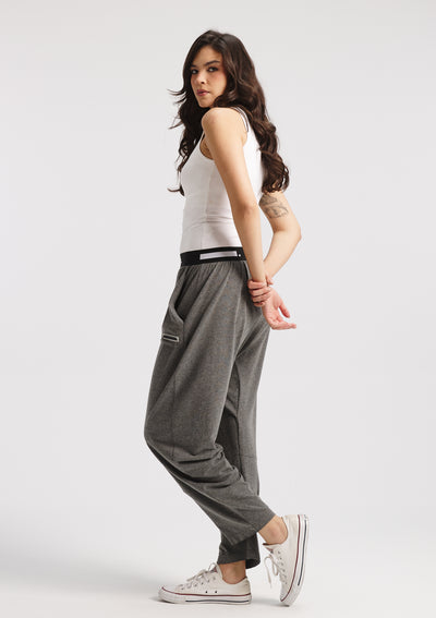 Low Crotch Pj Pants In Grey