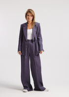 Linen Blazer Side Cutouts