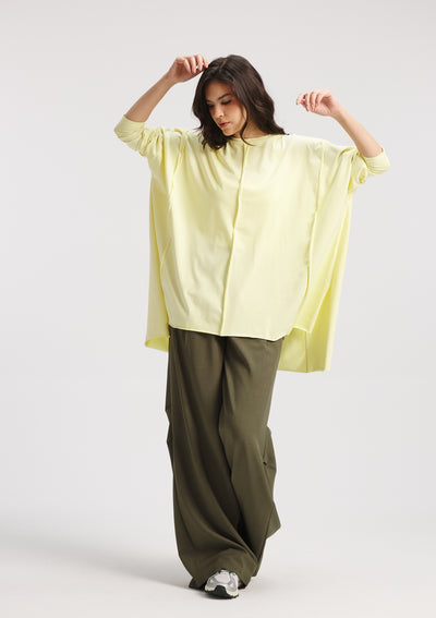 Patchwork Oversize T-Shirt In Yellow