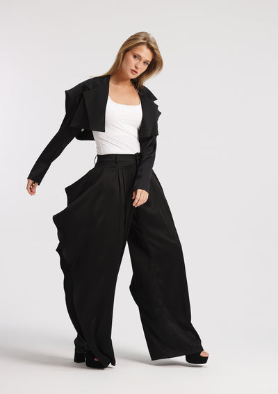 Satin Super Cropped Blazer