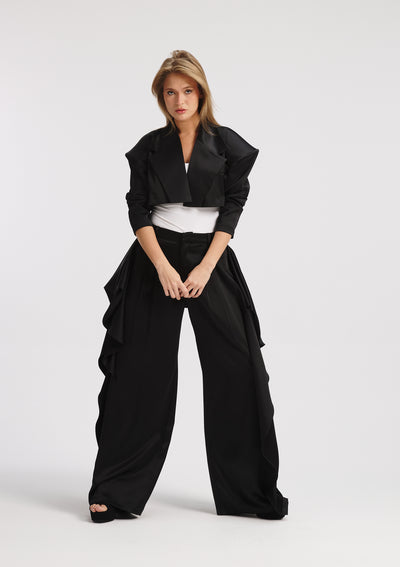 Satin Super Cropped Blazer