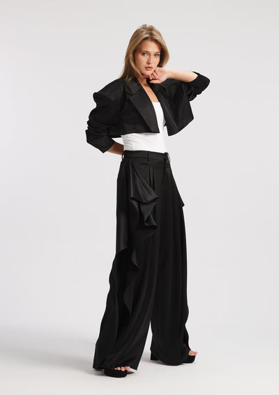 Satin Super Cropped Blazer