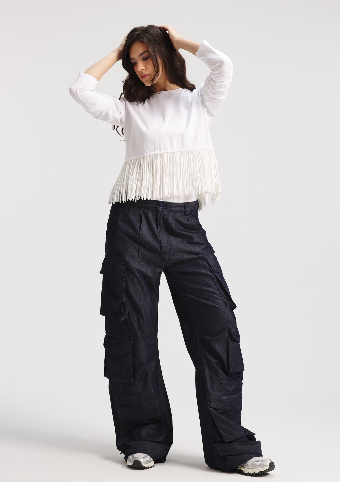 All Around Cropped Fringes T-Shirt