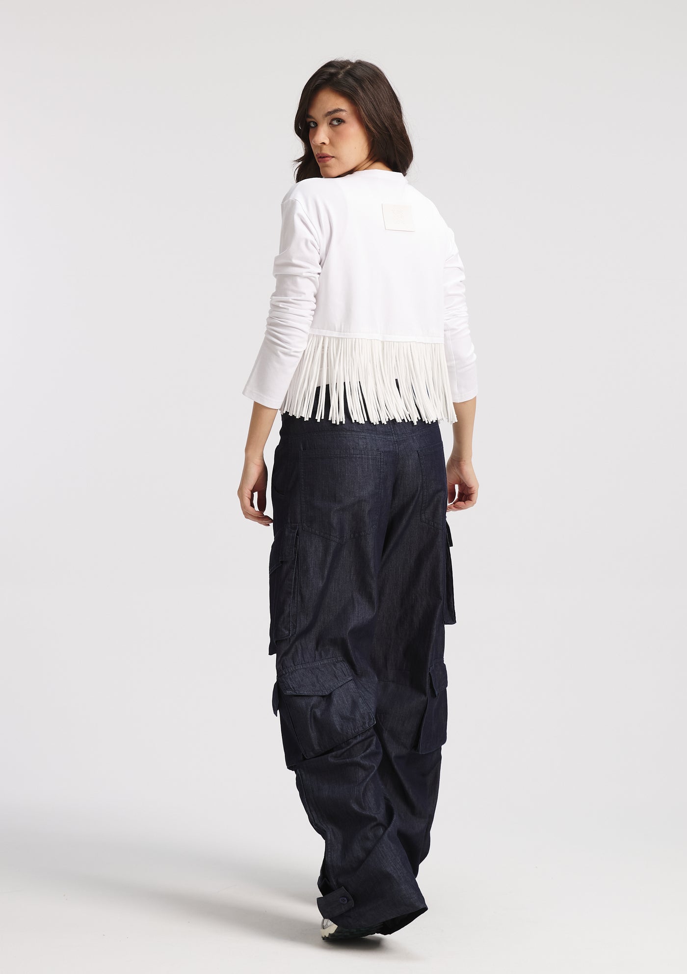 All Around Cropped Fringes T-Shirt