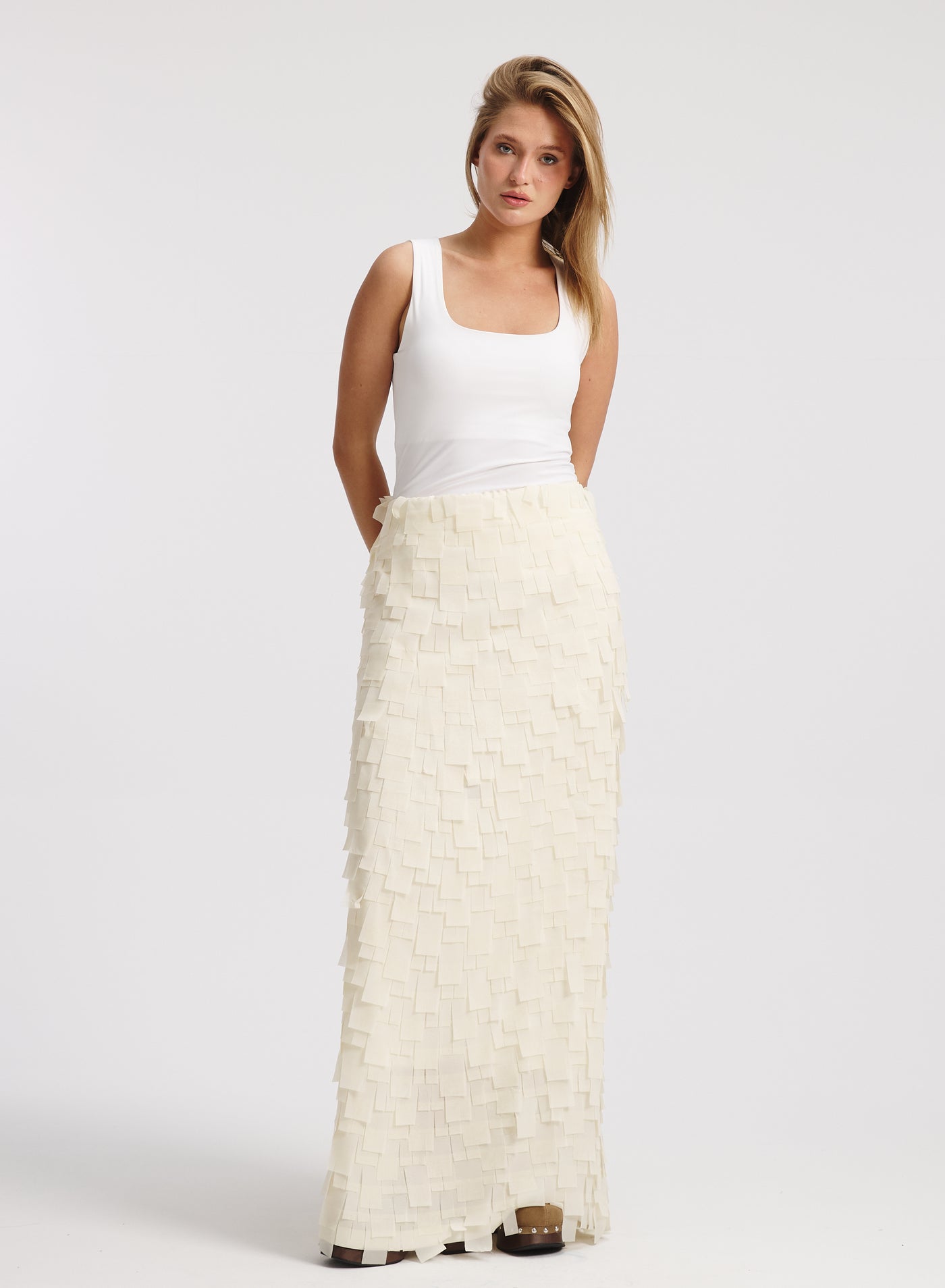 Flying Fabrics Skirt In Off White