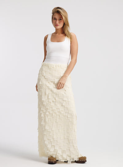 Flying Fabrics Skirt In Off White