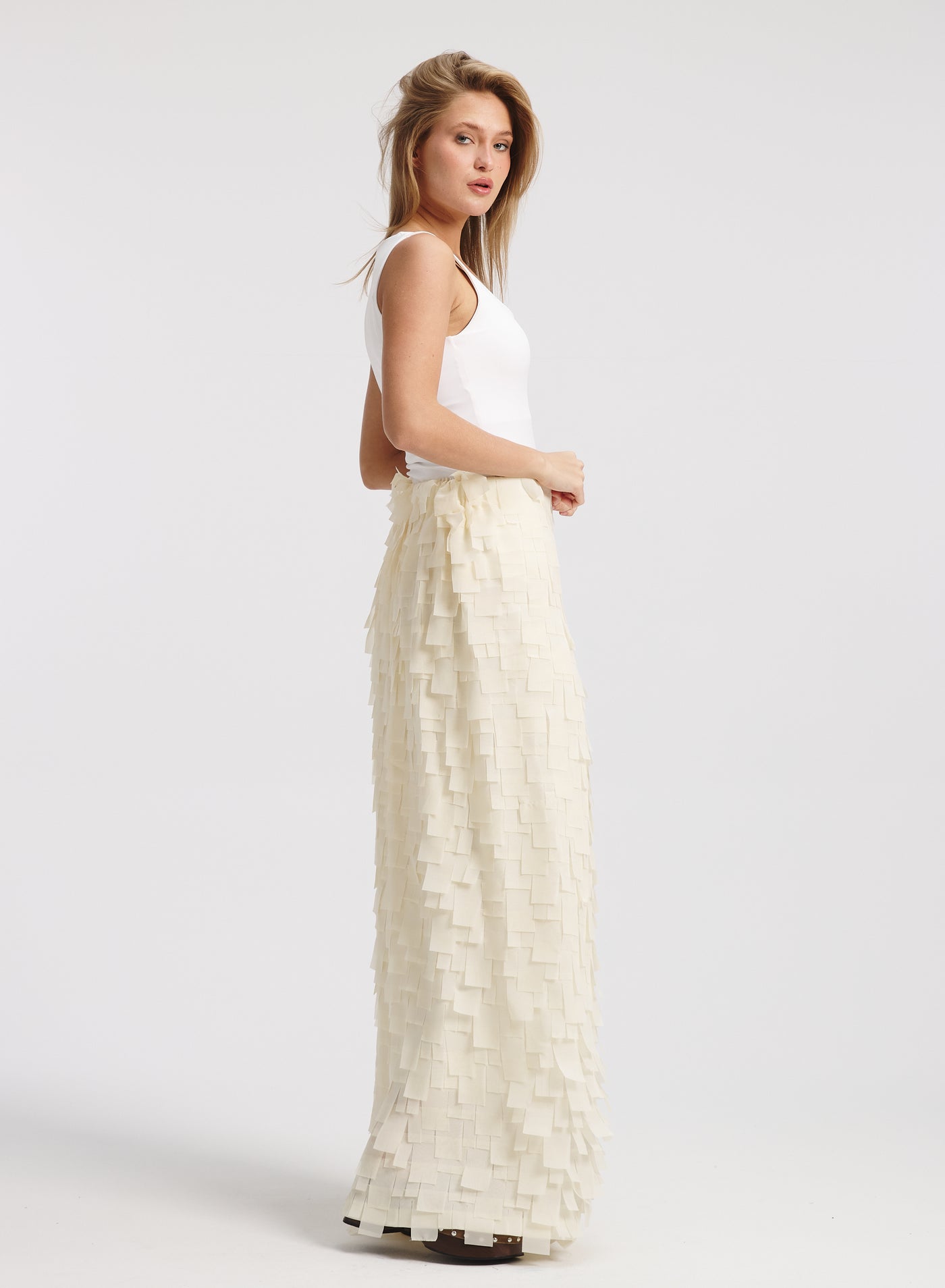 Flying Fabrics Skirt In Off White