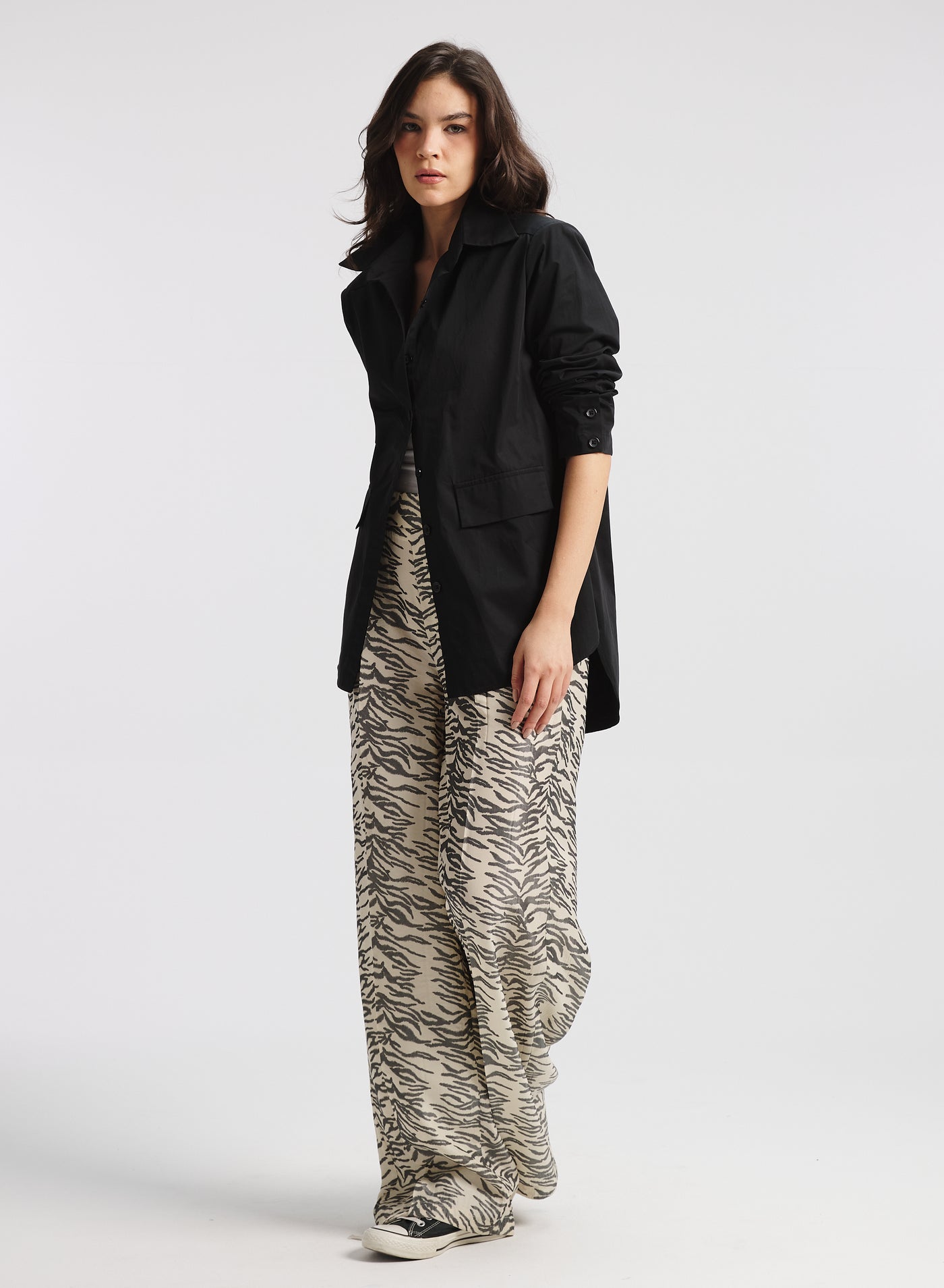 Blazer Look Shirt Black