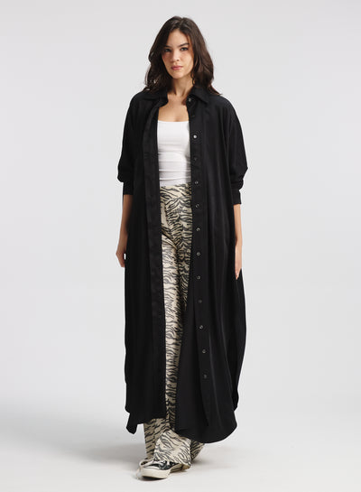 Long Shirt Dress In Black