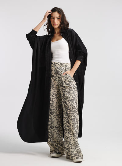 Long Shirt Dress In Black
