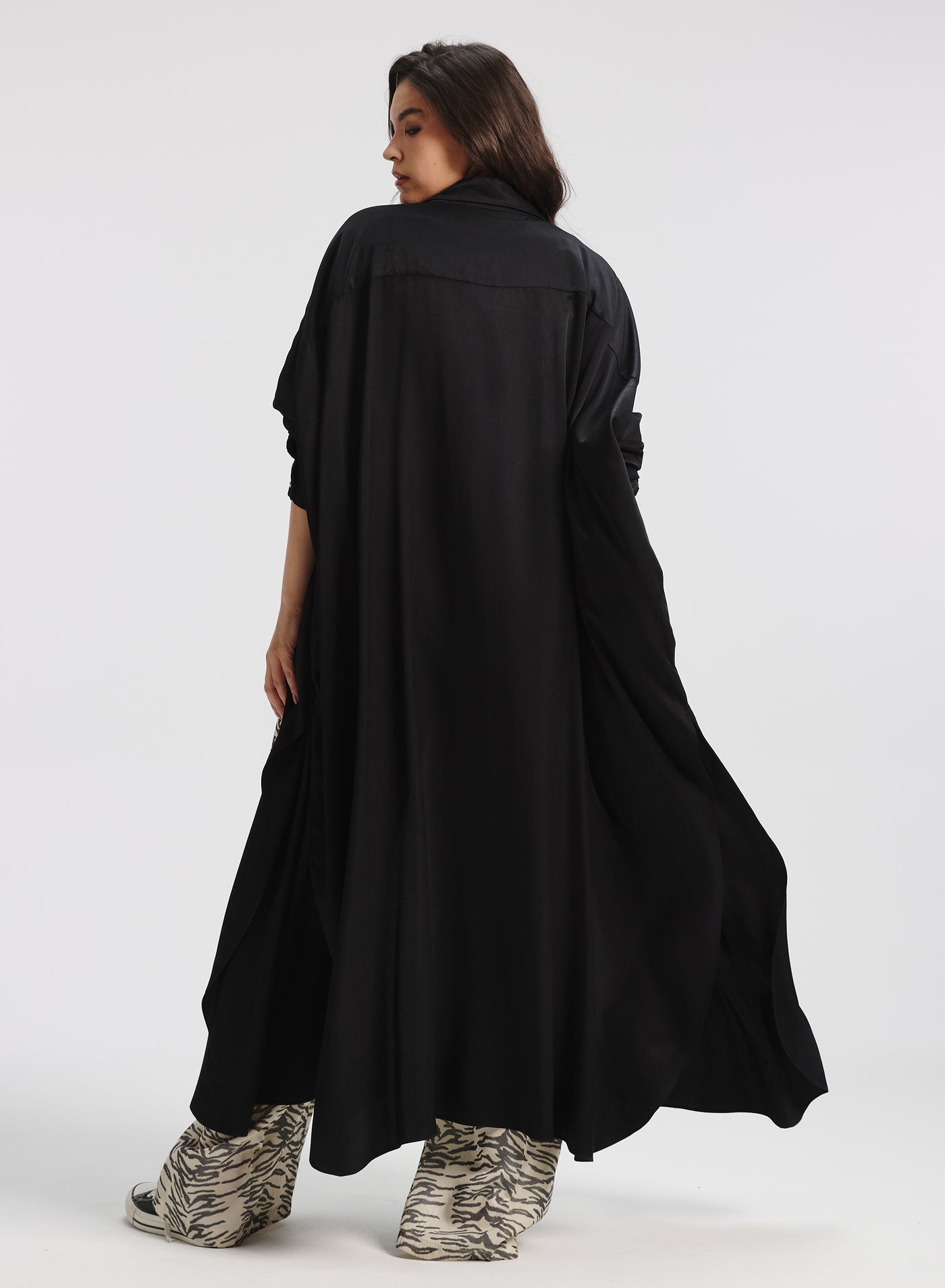 Long Shirt Dress In Black