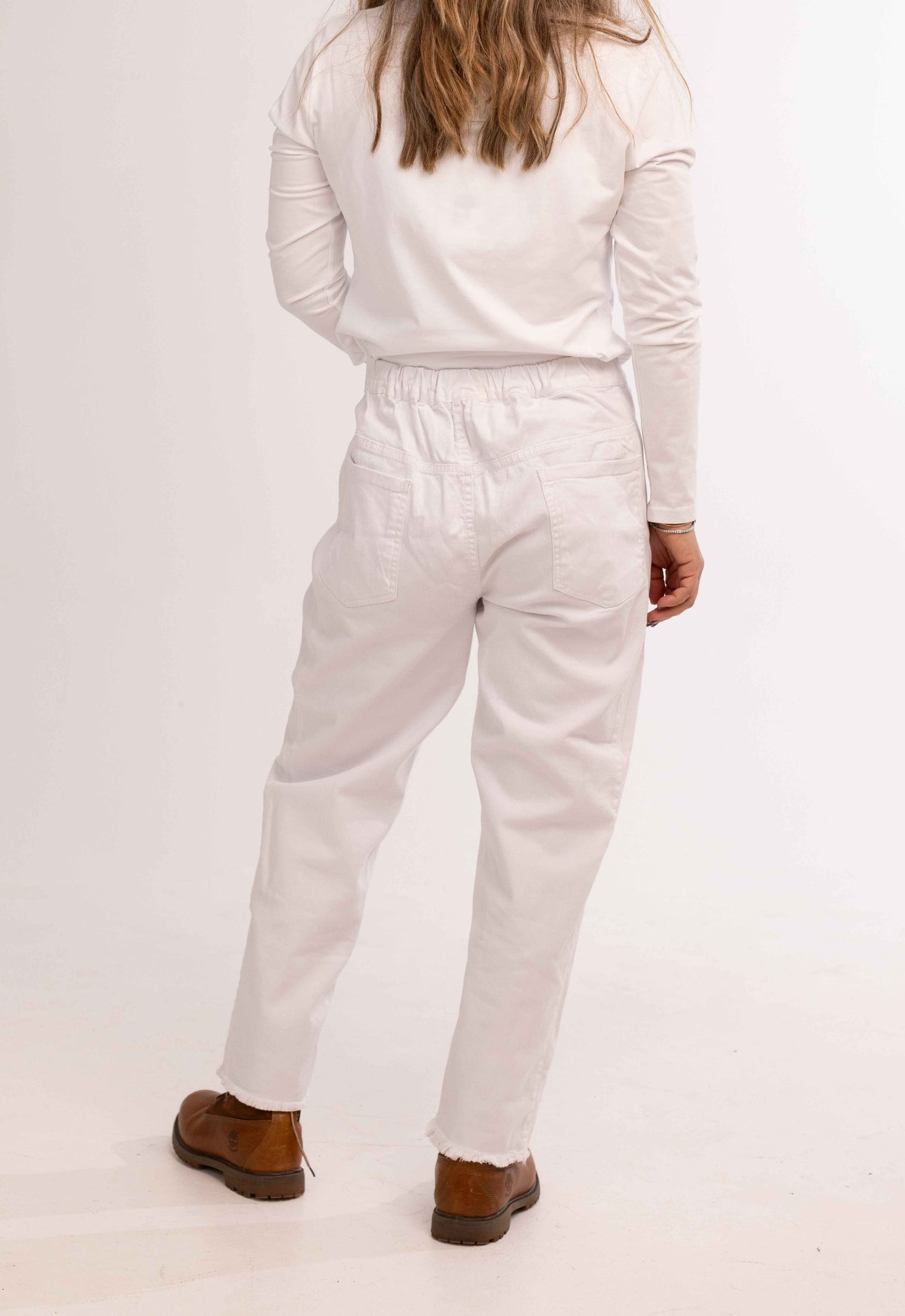 Boyfriend Twisted White Jeans