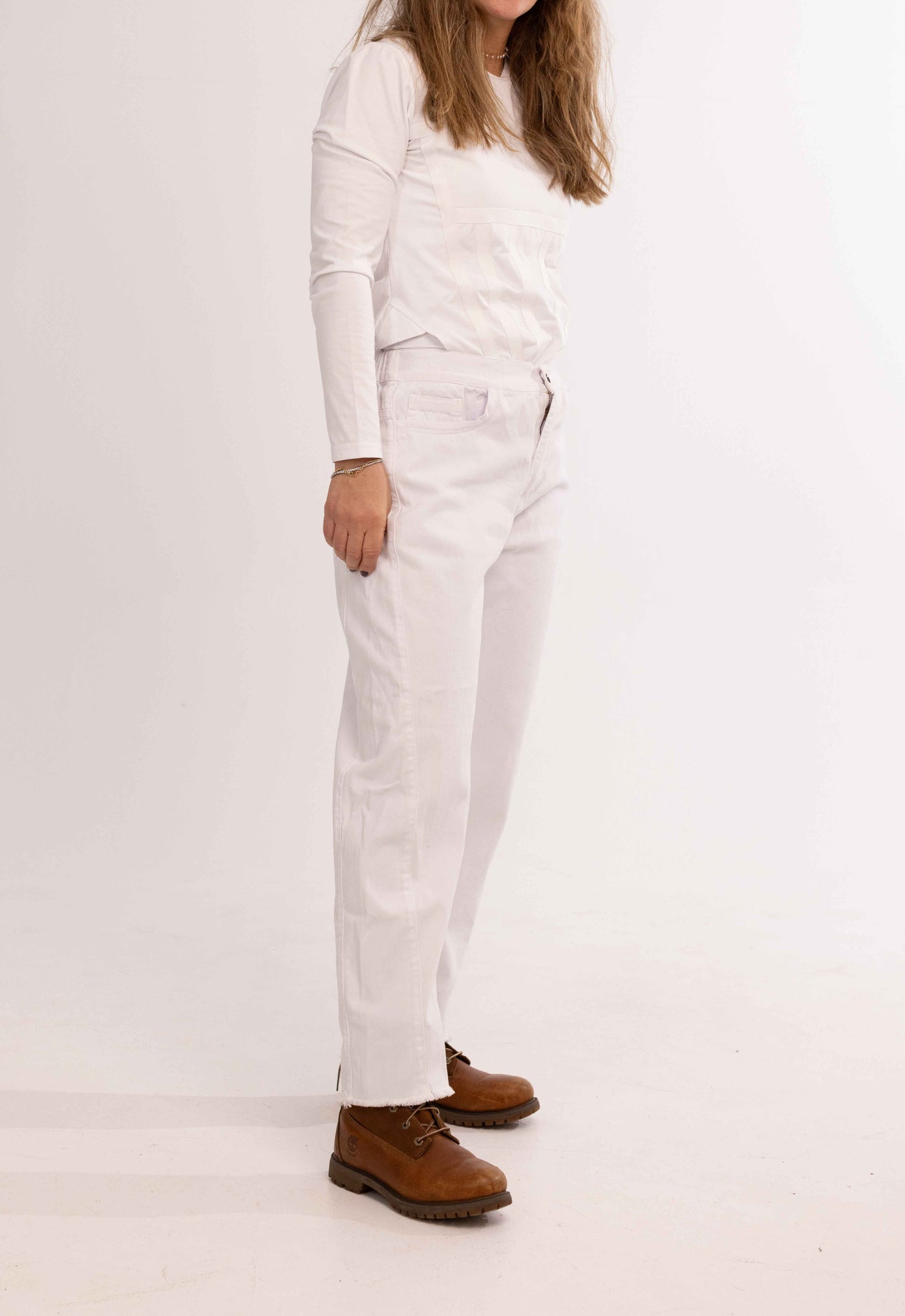 Boyfriend Twisted White Jeans