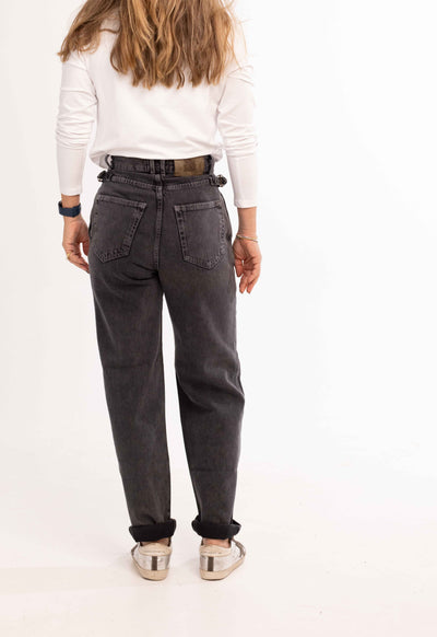 Grey High Waist Denim