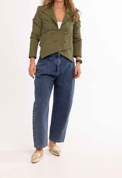 High Waist Dark Wash Denim