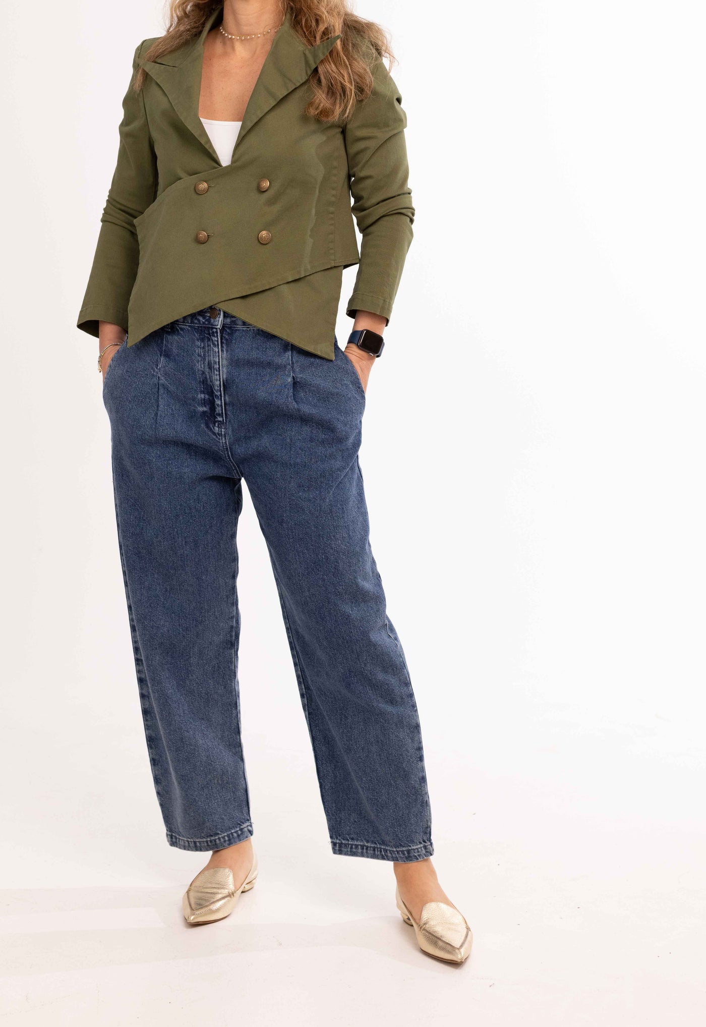 High Waist Dark Wash Denim