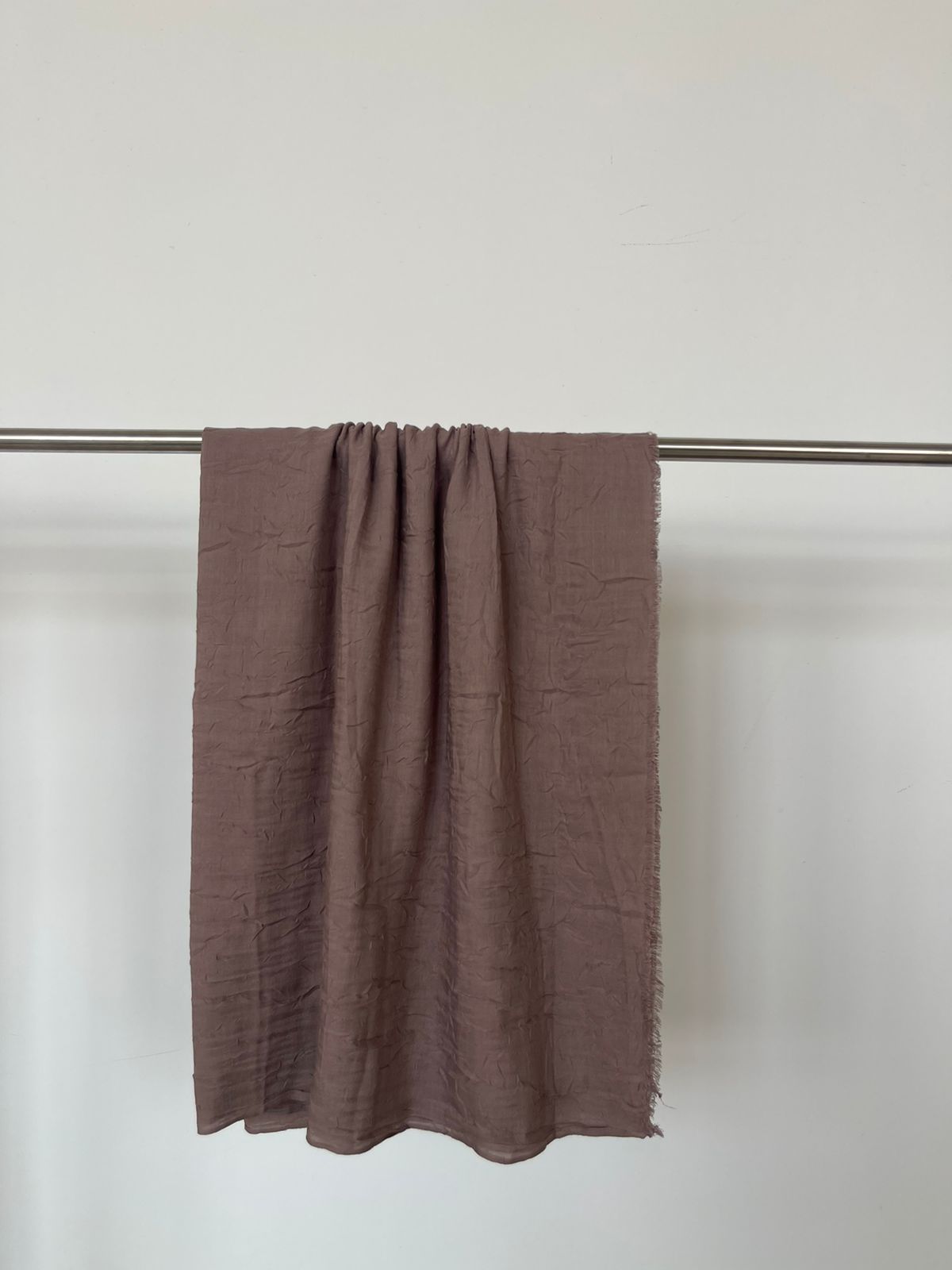 Brownish Lilac Wrinkled Scarf